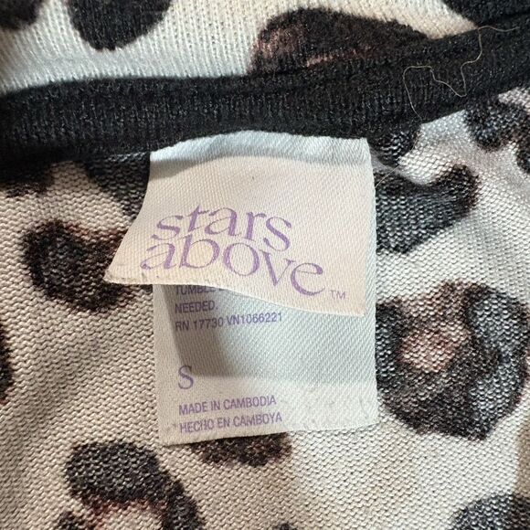 Stars Above Leopard Print Sweater Womens S Animal Print Long Sleeve Cozy Top - Picture 3 of 7